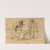 Two Nude Men Playing with Dice by Nicolai Abildgaard