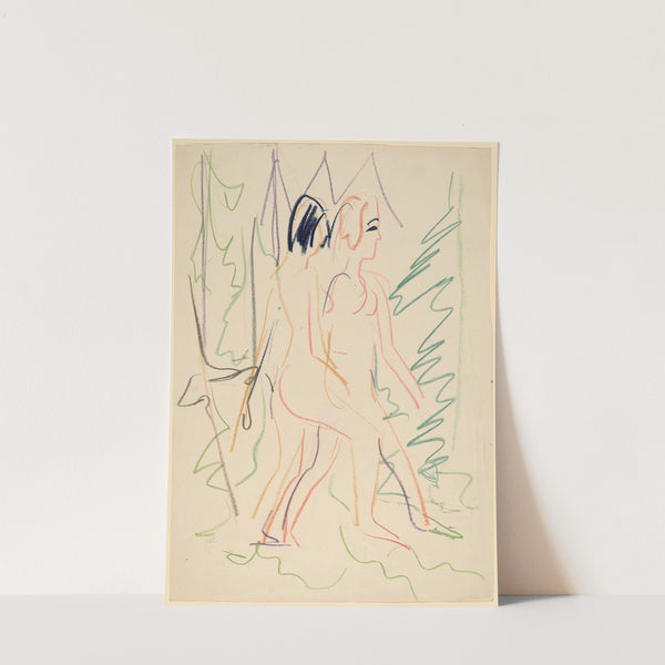 Two Nudes in a Forest (1925) by Ernst Ludwig Kirchner
