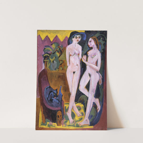 Two Nudes in a Room (1914) by Ernst Ludwig Kirchner