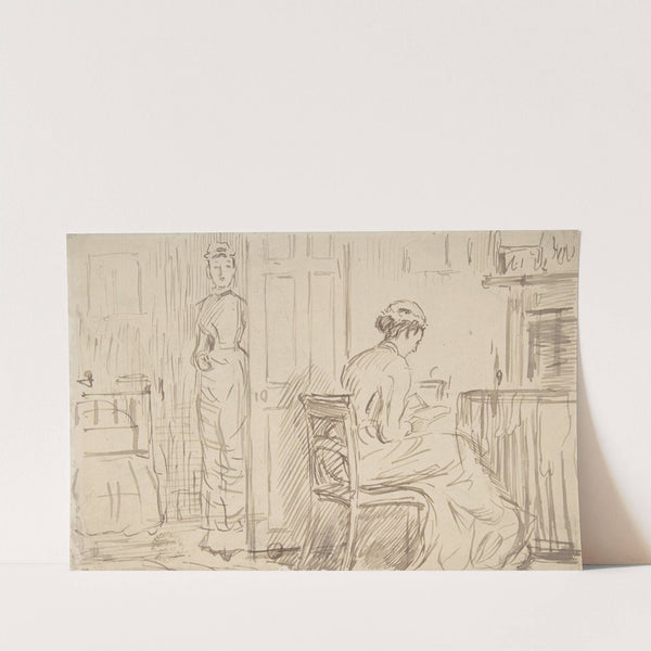 Two Nursemaids by Charles Samuel Keene