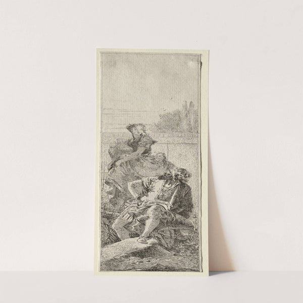 Two Peasants (late 1700s) by Giovanni Domenico Tiepolo