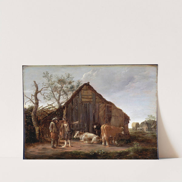 Two Peasants with Cows by Govert Dircksz Camphuysen