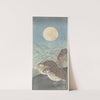 Two quail at full moon by Ohara Koson