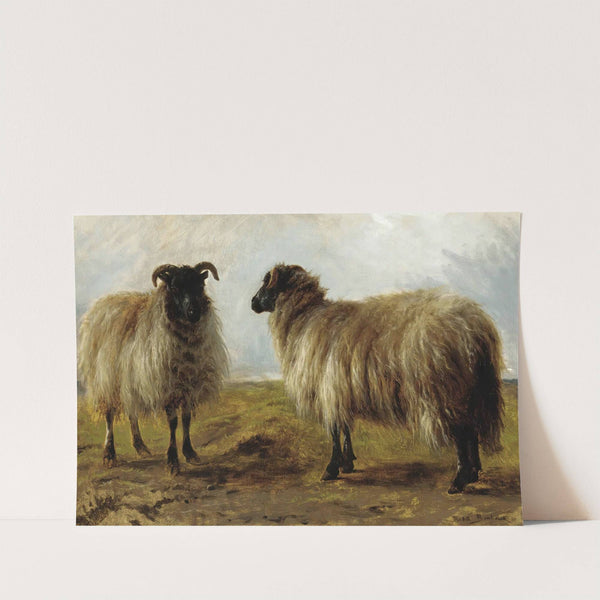 Two Rams In A Landscape by Rosa Bonheur