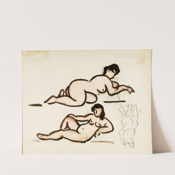Two Reclining Female Nudes by Carl Newman