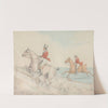 Two Riders Taking a Double Fence by Henry Thomas Alken