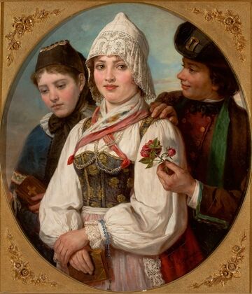 Two rivals for the rose of a forester (1884)