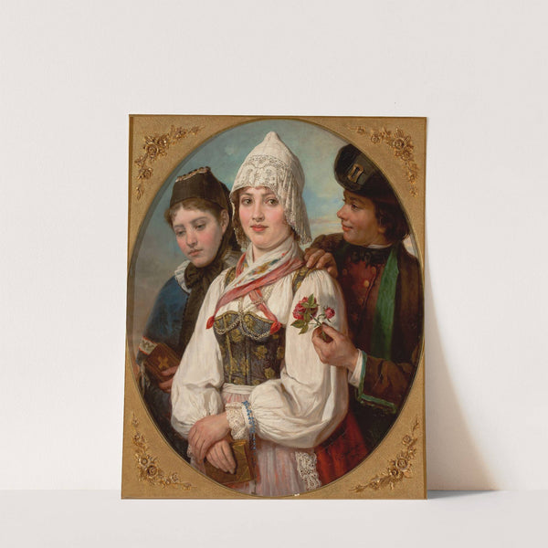 Two rivals for the rose of a forester (1884) by Emilia Dukszyńska-Dukszta