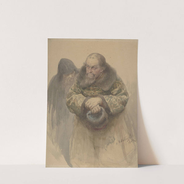 Two Russian Men by Klavdy Vasilyevich Lebedev