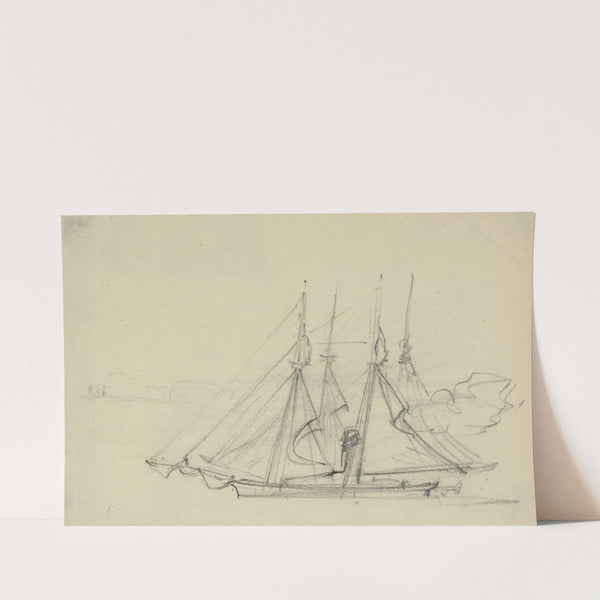 Two sailing ships by Alfred Rudolph Waud