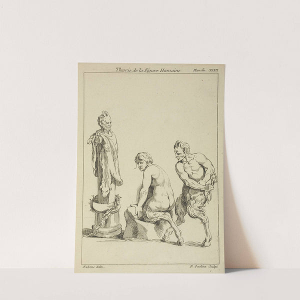 Two satyrs, and the head of a satyr by Peter Paul Rubens