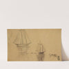 Two Schooners and Dories (ca 1880) by Winslow Homer