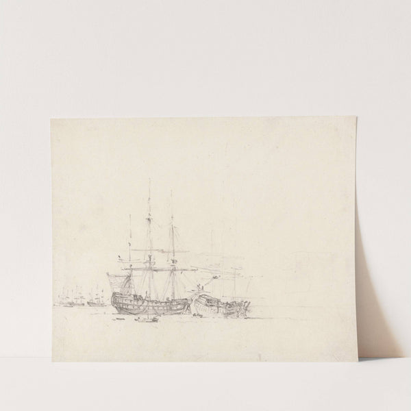 Two Ships at Anchor (1803) by John Constable