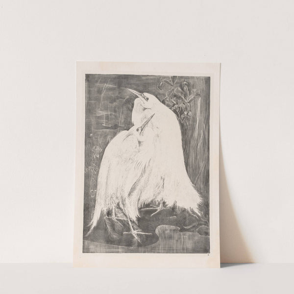 Two Silver Herons (1898) by Theo van Hoytema