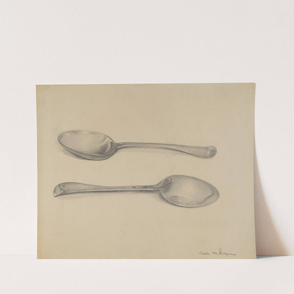Two Silver Soup Spoons by Charles Garjian