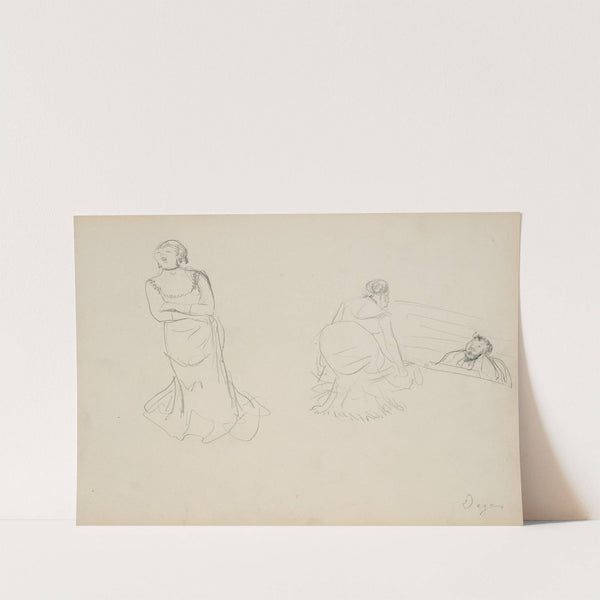 Two Sketches (1877) by Edgar Degas