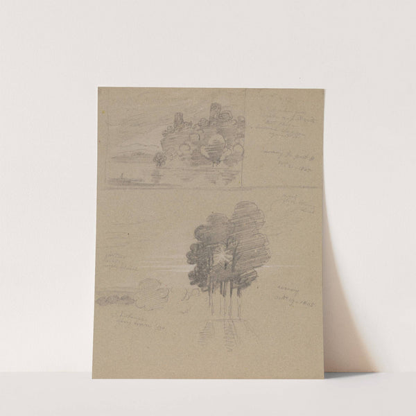 Two Sketches of a Castle and of Trees; Morning and Evening by Joseph Farington