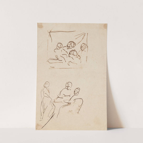 Two Sketches of Group by Sir Joshua Reynolds