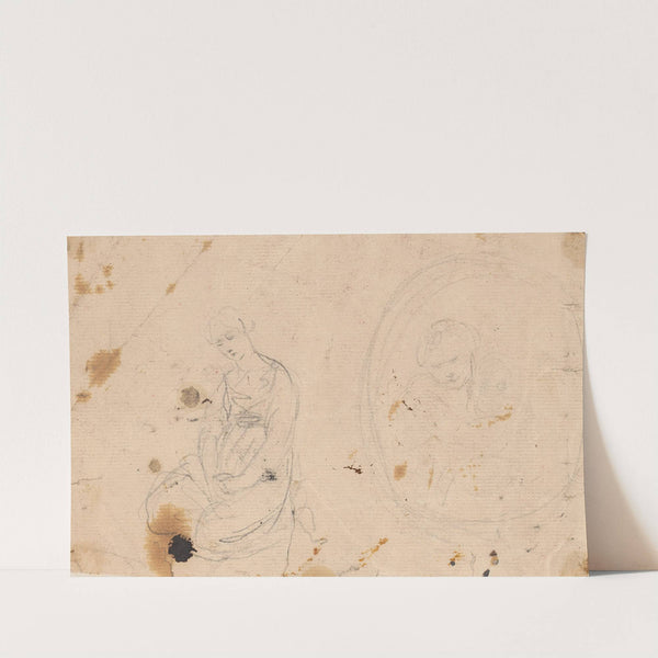 Two Sketches of Woman by Sir Joshua Reynolds