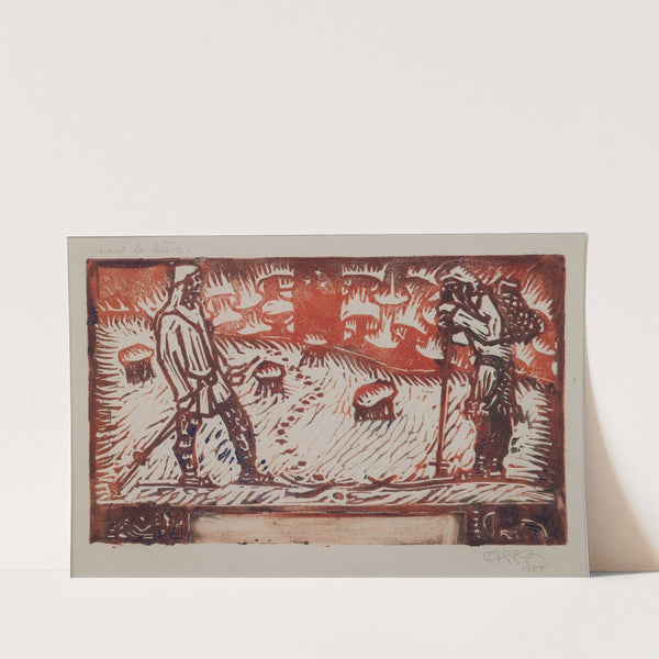 Two skiers meet (1922) by Akseli Gallen-Kallela