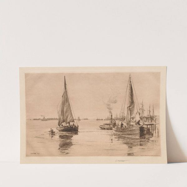 Two Sloops on the East River (1889) by Charles Adams Platt