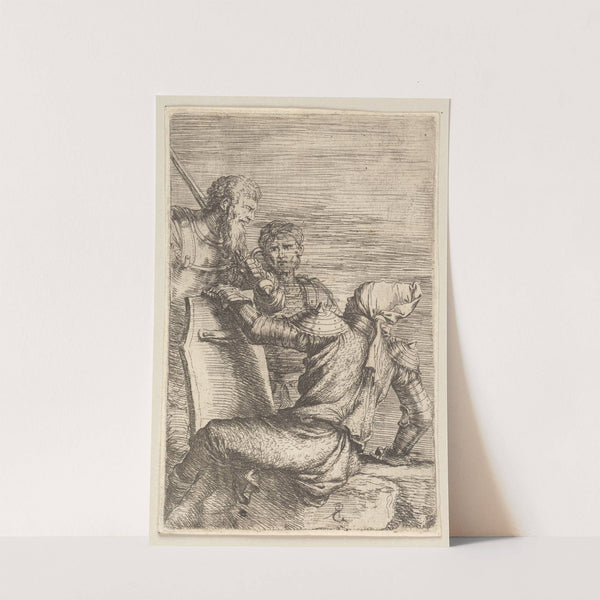 Two Soldiers Facing a Third Who Holds a Shield by Salvator Rosa
