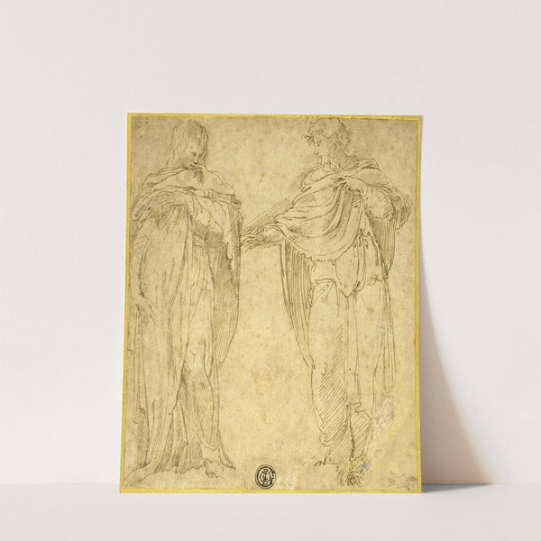 Two Standing Draped Figure by Battista Franco