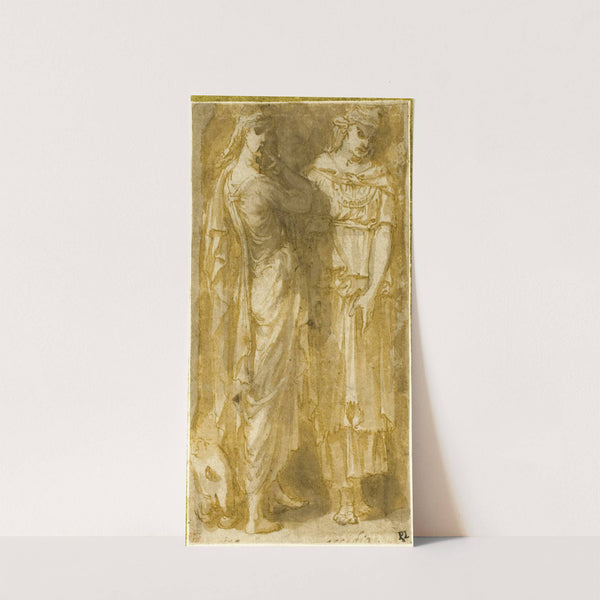 Two Standing Female Allegorical Figures; Anger and Sloth by Circle of Pirro Ligorio