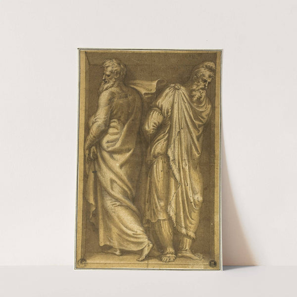 Two Standing Prisoners in a Niche by Bernardino Campi