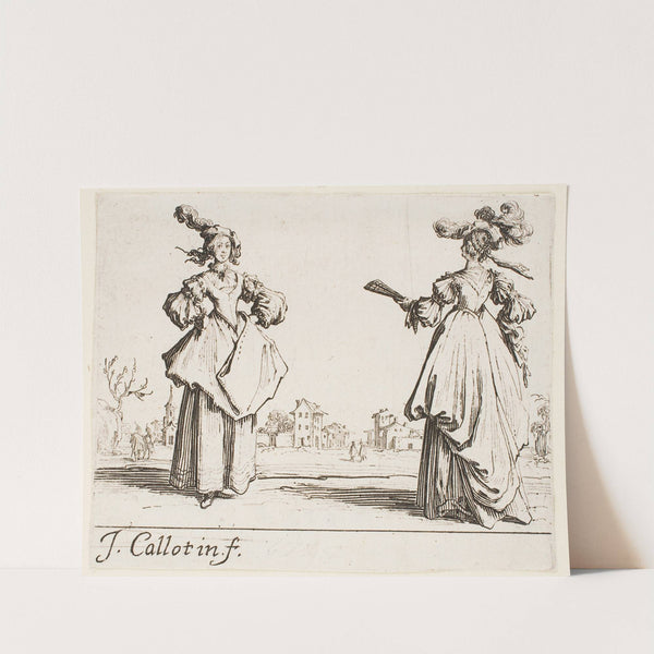 Two Standing Women (1624) by Jacques Callot