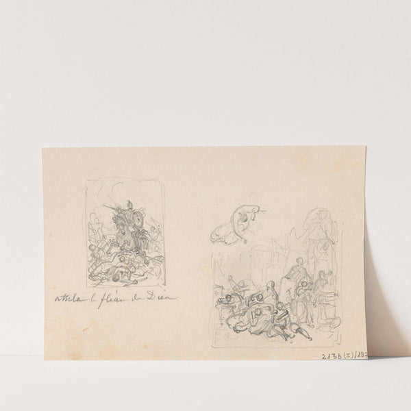 Two Studies, Attila, Scourge of God by Nicaise De Keyser