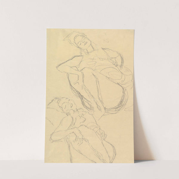 Two Studies for a Crouching Woman (1914–1915) by Gustav Klimt