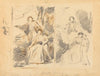 Two Studies for a Portrait of the Warren Family