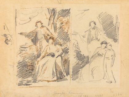 Two Studies for a Portrait of the Warren Family