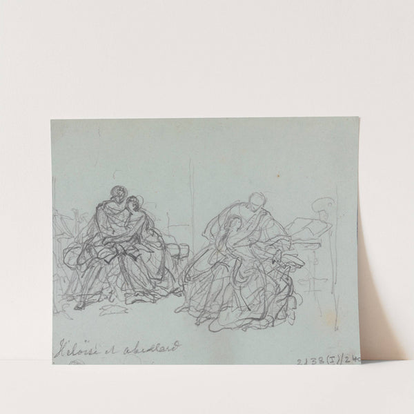 Two Studies for 'Héloïse and Abélard' by Nicaise De Keyser