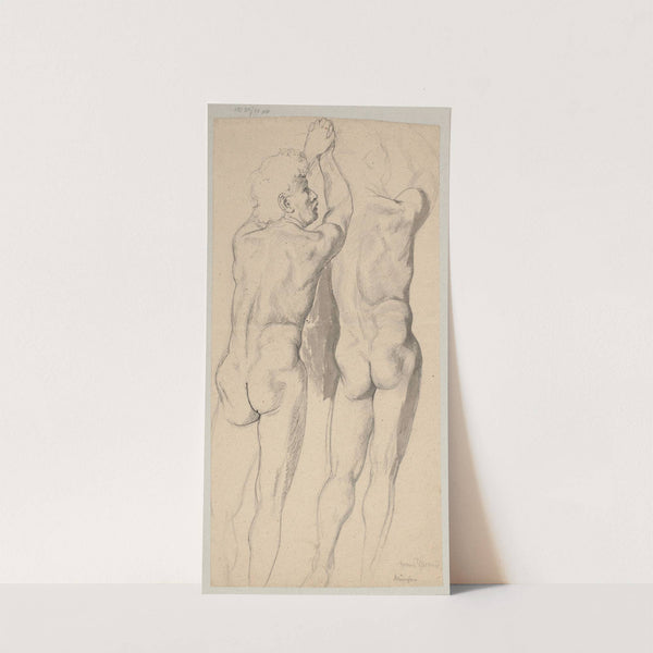 Two Studies of a Male Nude (1872) by Hans Thoma