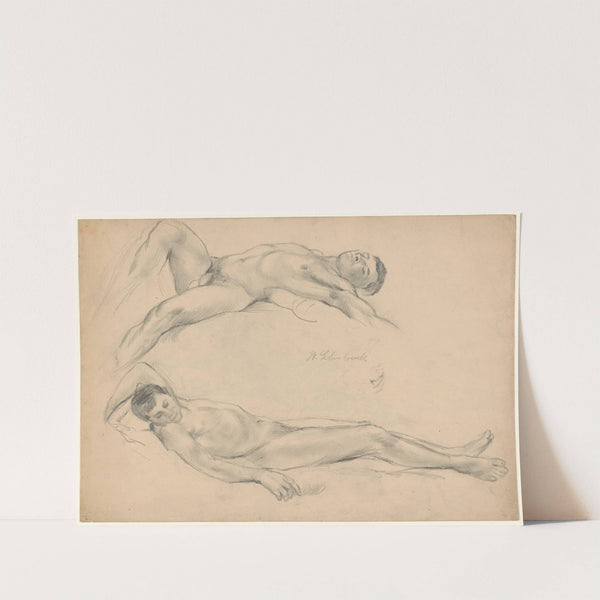 Two Studies of a Reclining Man (ca. 1903) by Wilhelm Lehmbruck