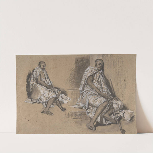 Two Studies of a Seated Arab with a Pipe (1820–60) by Alexandre-Gabriel Decamps