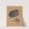 Two Studies of a Sleeping Dachshund (1885) by Hans Thoma