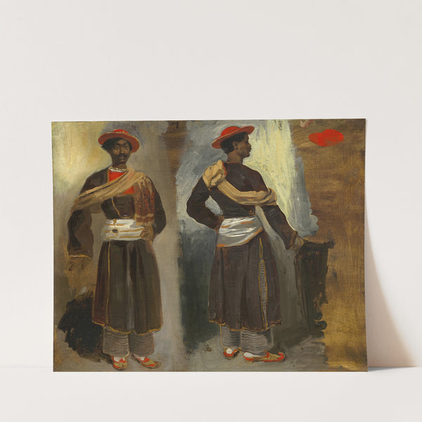 Two Studies of a Standing Indian from Calcutta (c. 1823-1824) by Eugène Delacroix