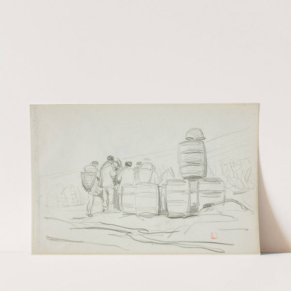 Two Studies of a woman Gleaning (c. 1863) by Charles François Daubigny