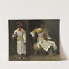 Two Studies of an Indian from Calcutta,Seated and Standing (c. 1823-1824) by Eugène Delacroix