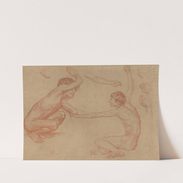 Two studies of boy nudes and studies of hands (1892) by Otto Greiner