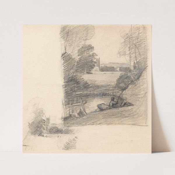 Two Studies of Dedham Church from the East by John Constable