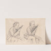 Two Studies of Robert Browning Reading by William Wetmore Story