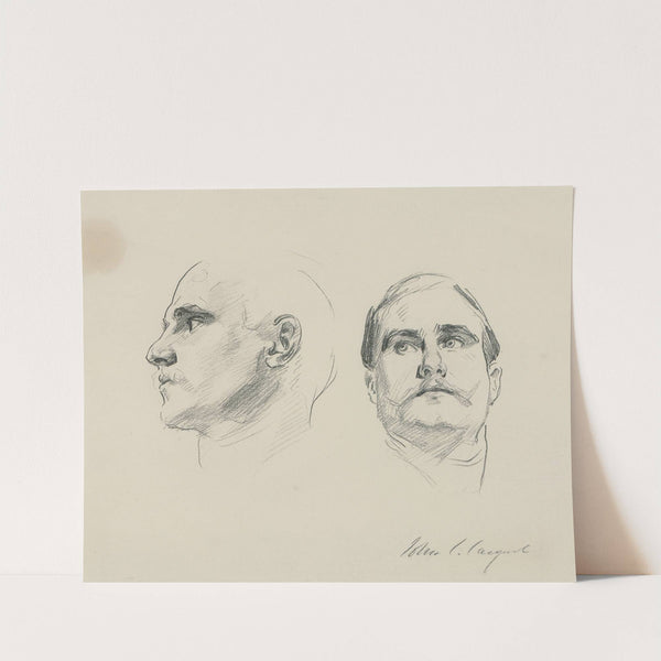 Two Studies of the Head of a Man by John Singer Sargent