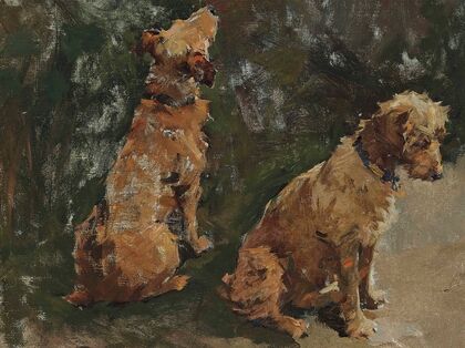 Two Terriers; Study For ‘the Half Holiday’
