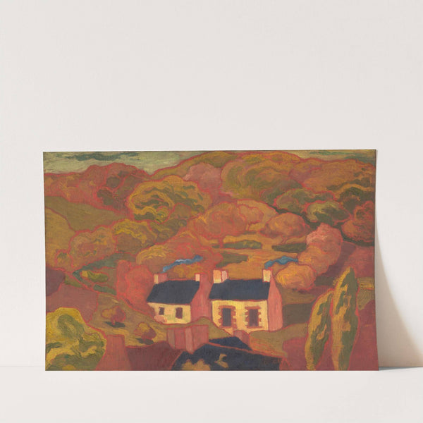 Two Thatched Cottages (Les deux chaumières) (1893-1894) by Armand Seguin