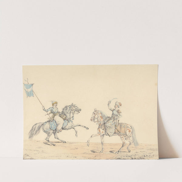Two Turkish Cavalrymen by Henry Thomas Alken