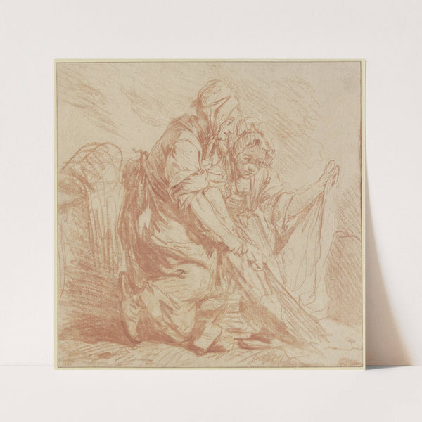 Two washerwomen by Jean-Baptiste Greuze